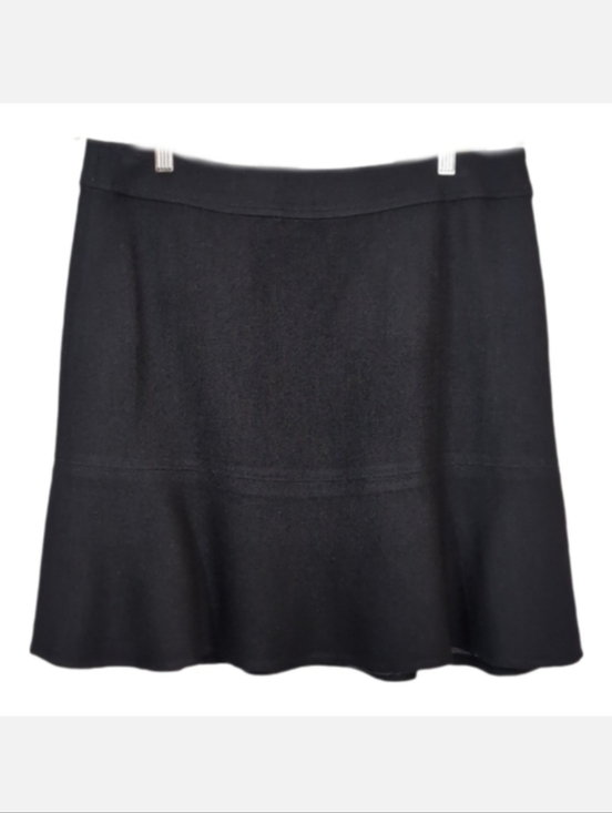 GAP Dresses & Skirts - Vintage Y2K GAP Black Wool Skirt Ruffled Flare Hem Trumpet Mermaid Size 12